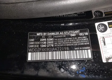 2018 Mercedes-Benz E 300 4Matic from USA, damaged, VIN WDDZF4KB0JA422198